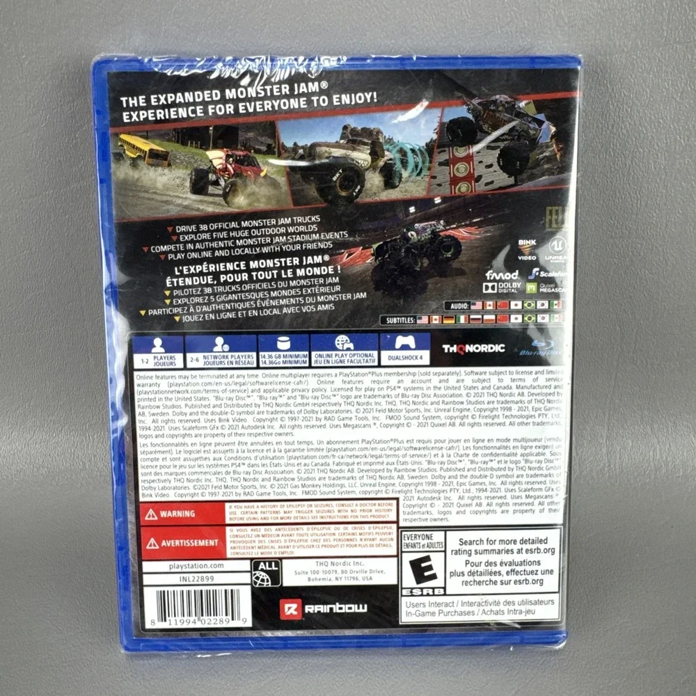 Monster‎ Jam Steel Titans 2 Sony PlayStation 4 PS4 Brand New Sealed